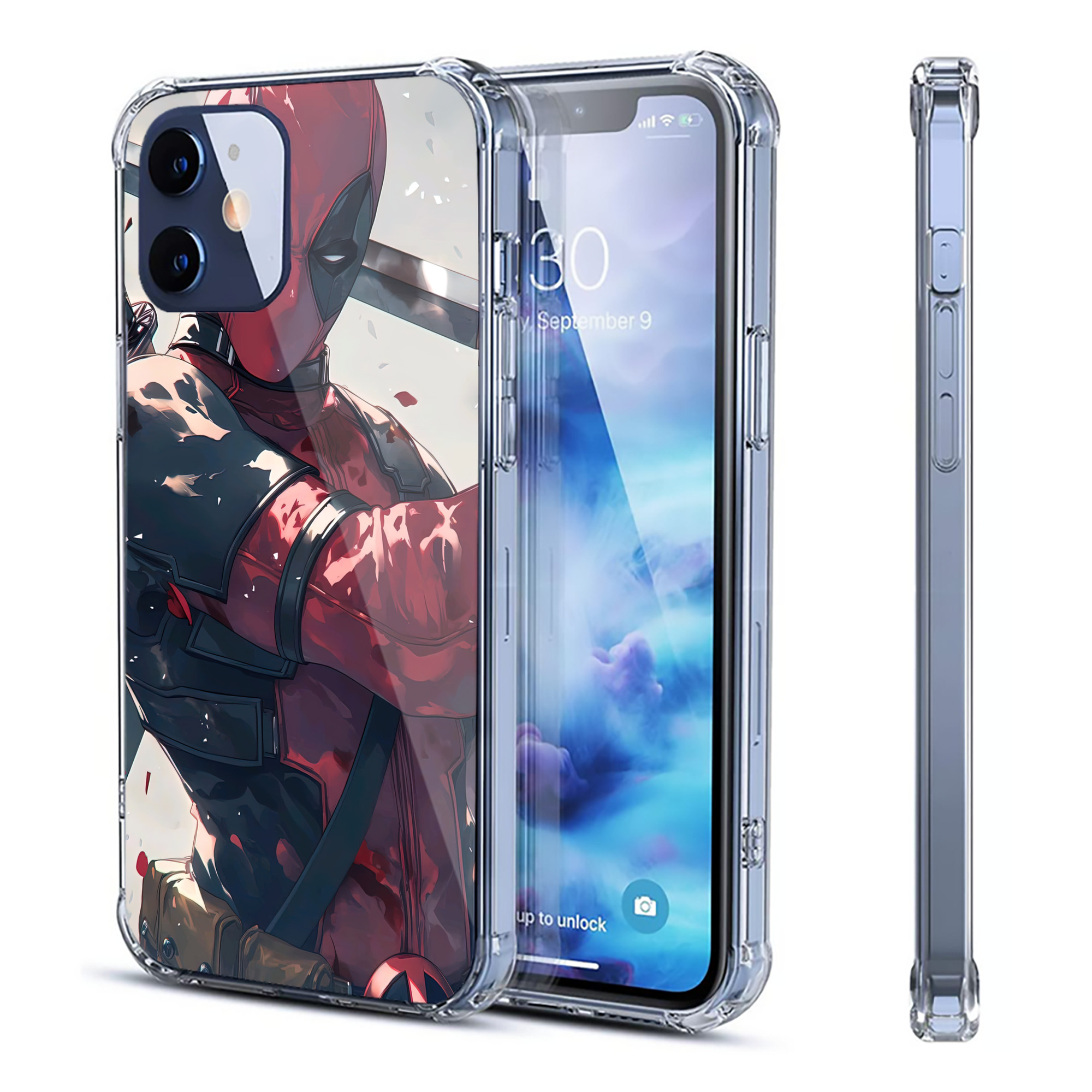 （画像用） Deadpool デッドプール 【iPhone 12シリーズ対応】透明スマホケース（クリアソフトケース）